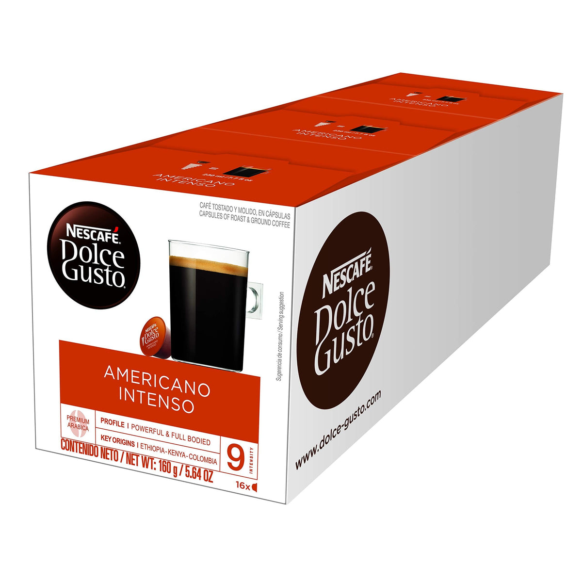 Nescafé Dolce Gusto Americano Intenso Capsules – 16 Count x 3 Pack