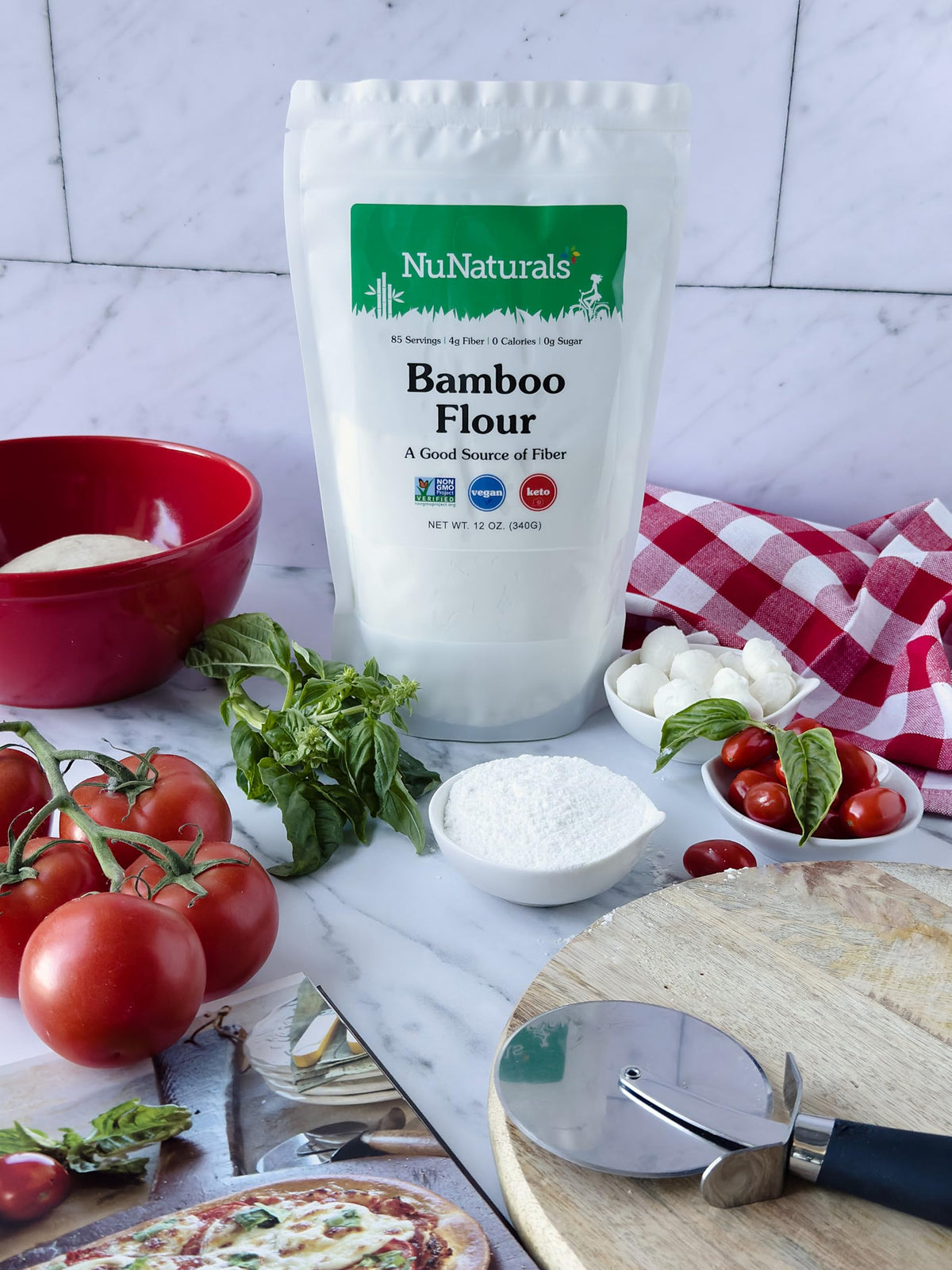 NuNaturals Bamboo Flour (5 lbs) – Low-Carb, High-Fiber Gluten-Free Baking