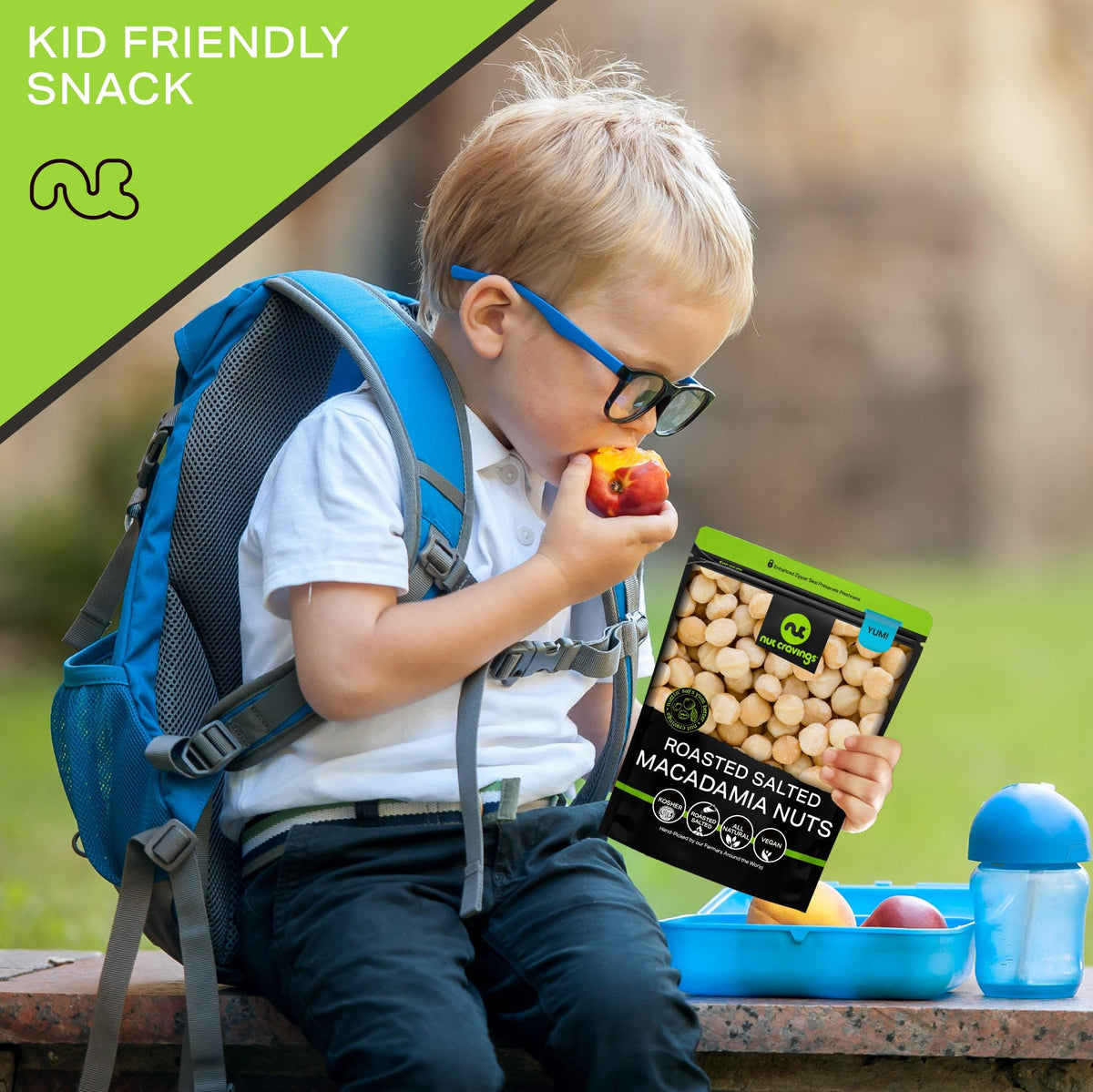 Nut Cravings Roasted & Salted Macadamia Nuts – No Shell, 32oz Bulk Bag