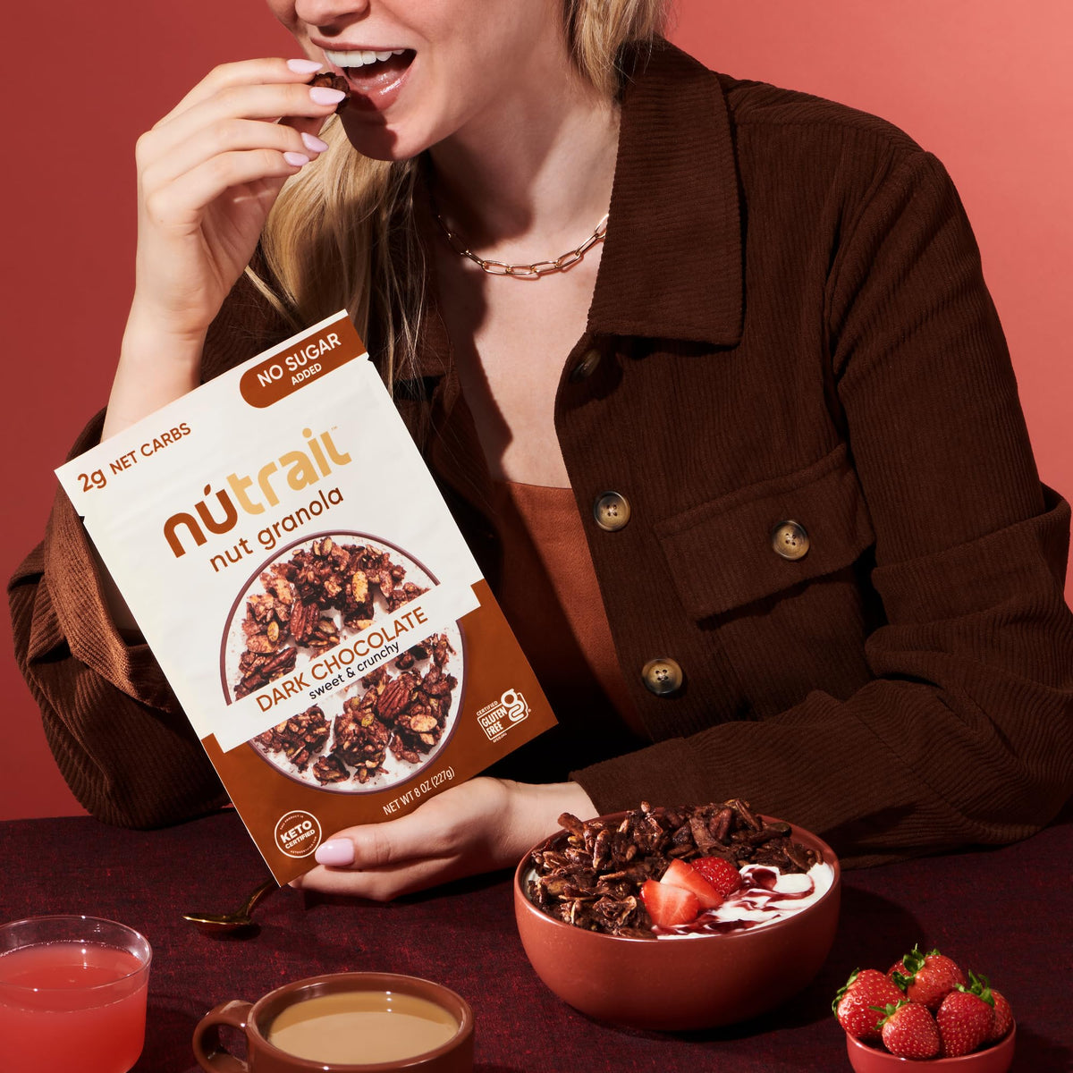 NuTrail Nut Granola Variety Pack No Sugar Added Gluten Free Grain Free Keto Low Carb 6 x 8 oz