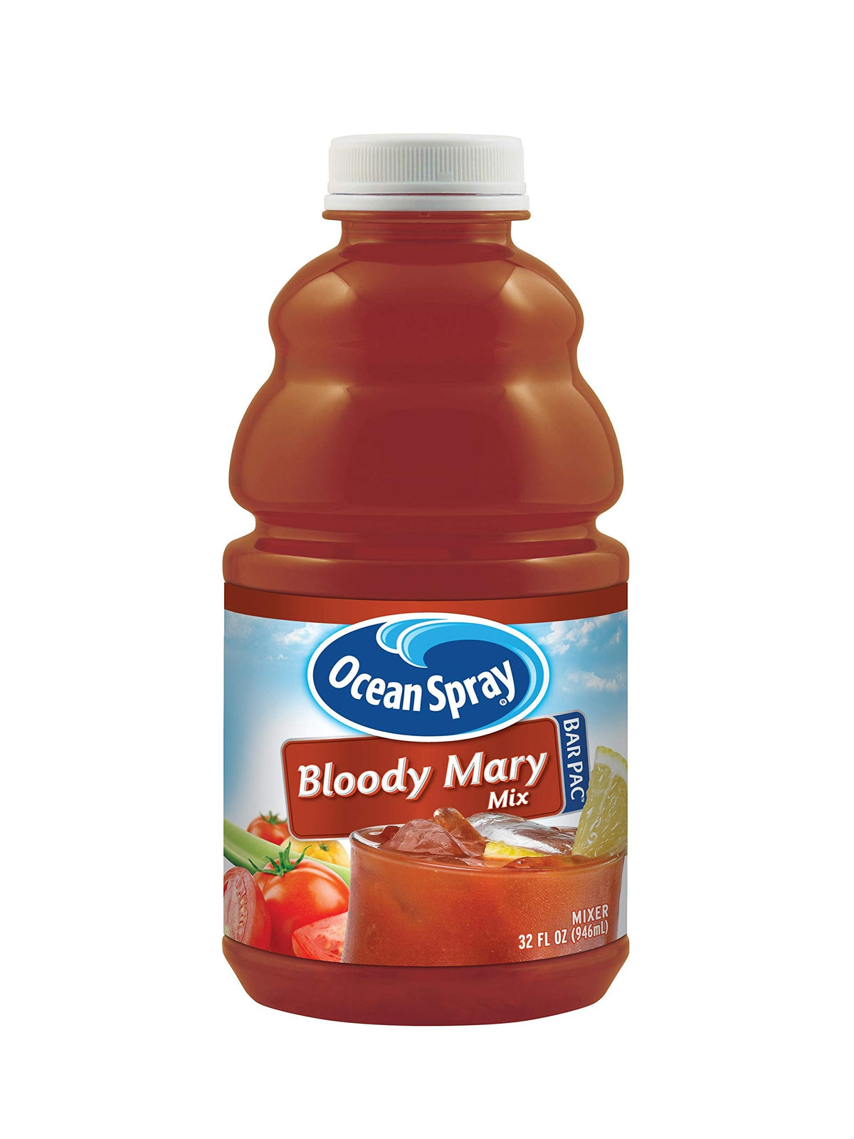 Ocean Spray BarPac Mixer Bottle Bloody Mary – 32 Ounce, Pack of 12