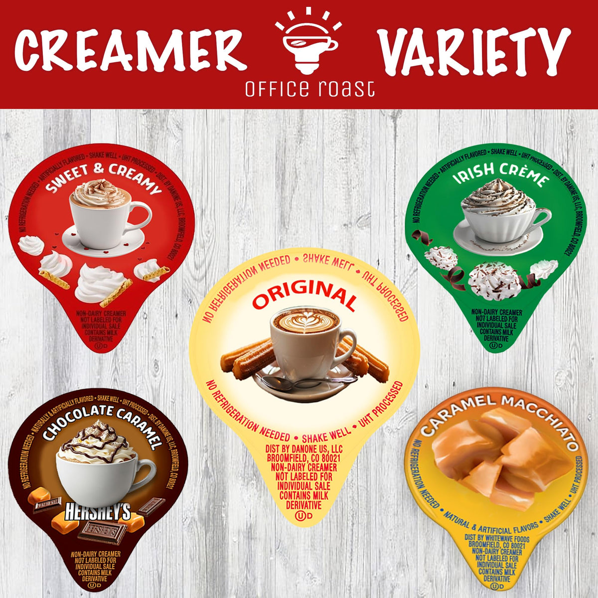 Office Roast Variety Pack Creamers – 80 No-Refrigeration Singles