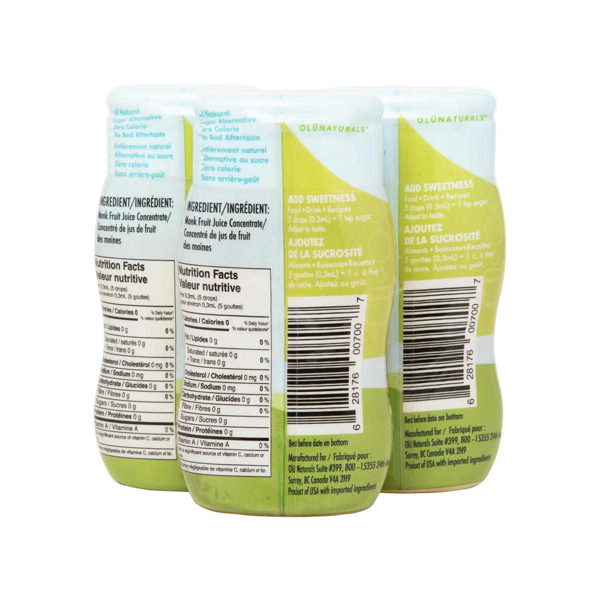 OLÜ NATURALS SweetMonk Monk Fruit Liquid Sweetener - 50ml, 0 Calorie, Keto Friendly - 3-Pack