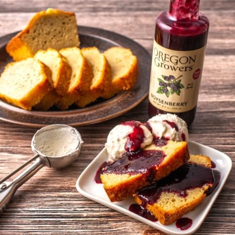 Oregon Growers Boysenberry Syrup – 8 oz Pack of 2, for Pancakes & Waffles