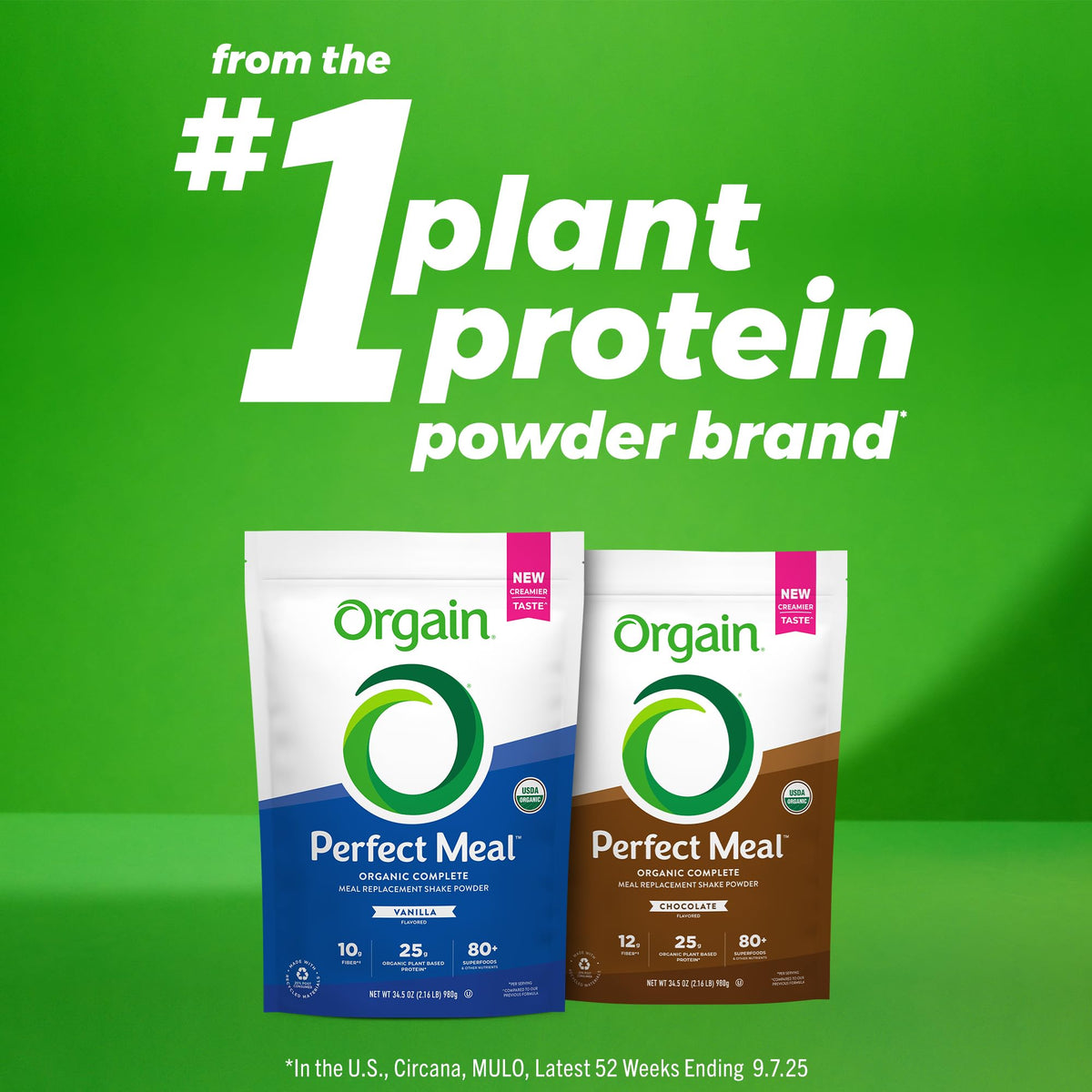 Orgain Perfect Meal Vanilla — Organic Vegan Meal Replacement, 25g Protein, 80+ Superfoods