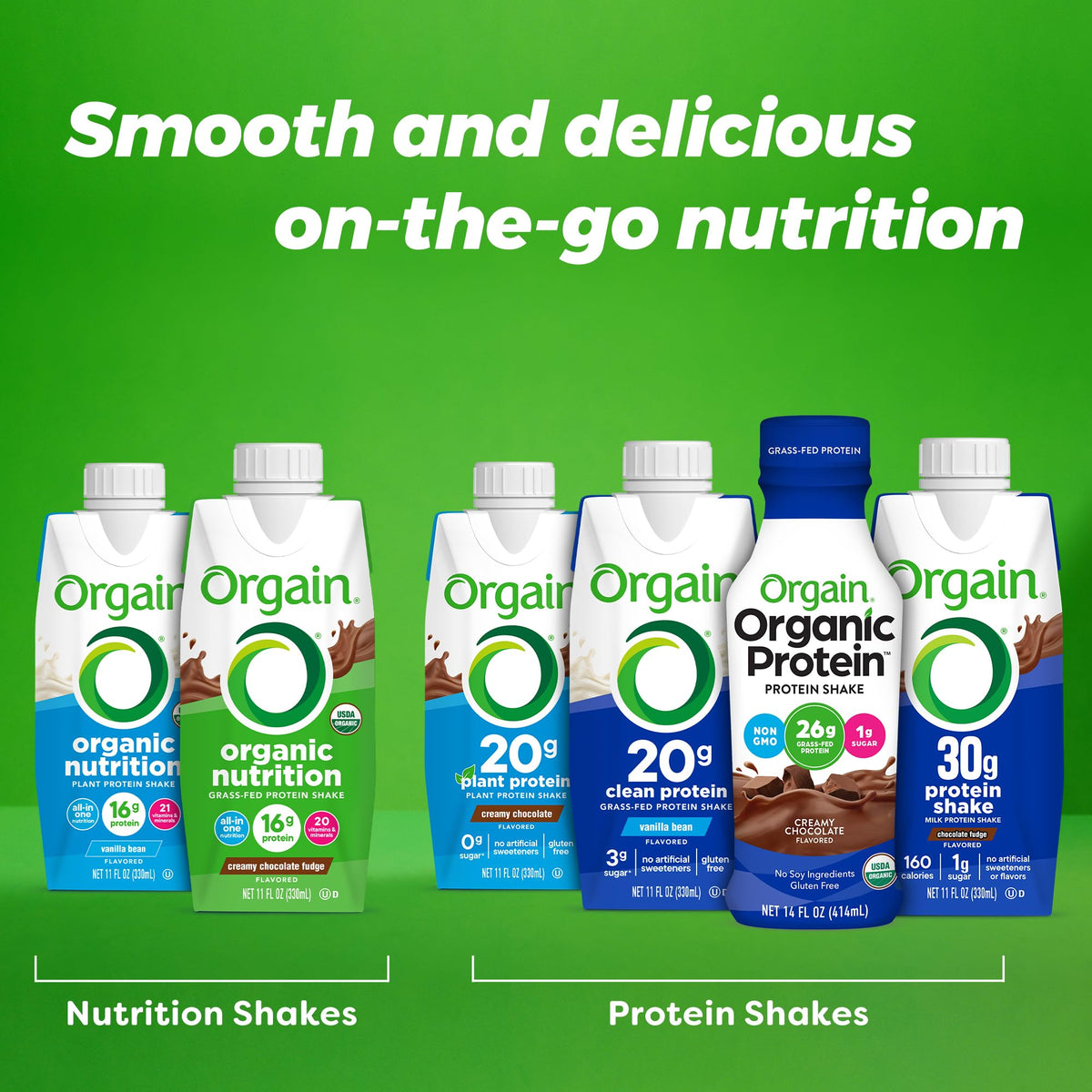 Orgain Organic Strawberries & Cream Nutritional Protein Shake – 16g Grass-Fed Whey, 20 Vitamins & Minerals, 11 fl oz, Gluten Free, Non-GMO, 12 Pack