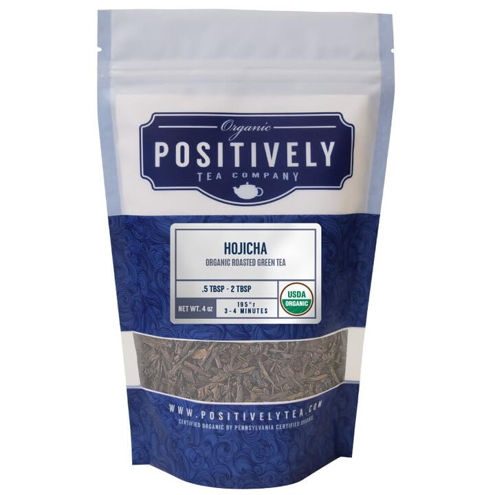 Organic Positively Tea Company Hojicha & Green Tea Loose Leaf — 16 oz