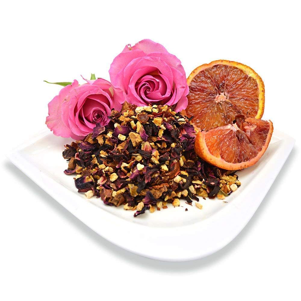 Organic Positively Tea Company Blood Orange Vanilla Rooibos Tea – Loose Leaf, 16 Ounce