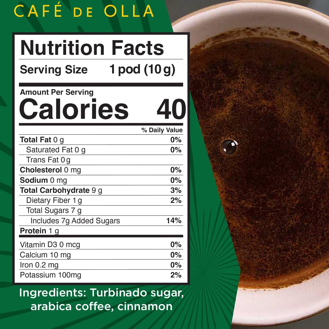 Oriente Sweetened Cinnamon Espresso Pods, Cuban Café de Olla, 50 ct, Keurig Compatible