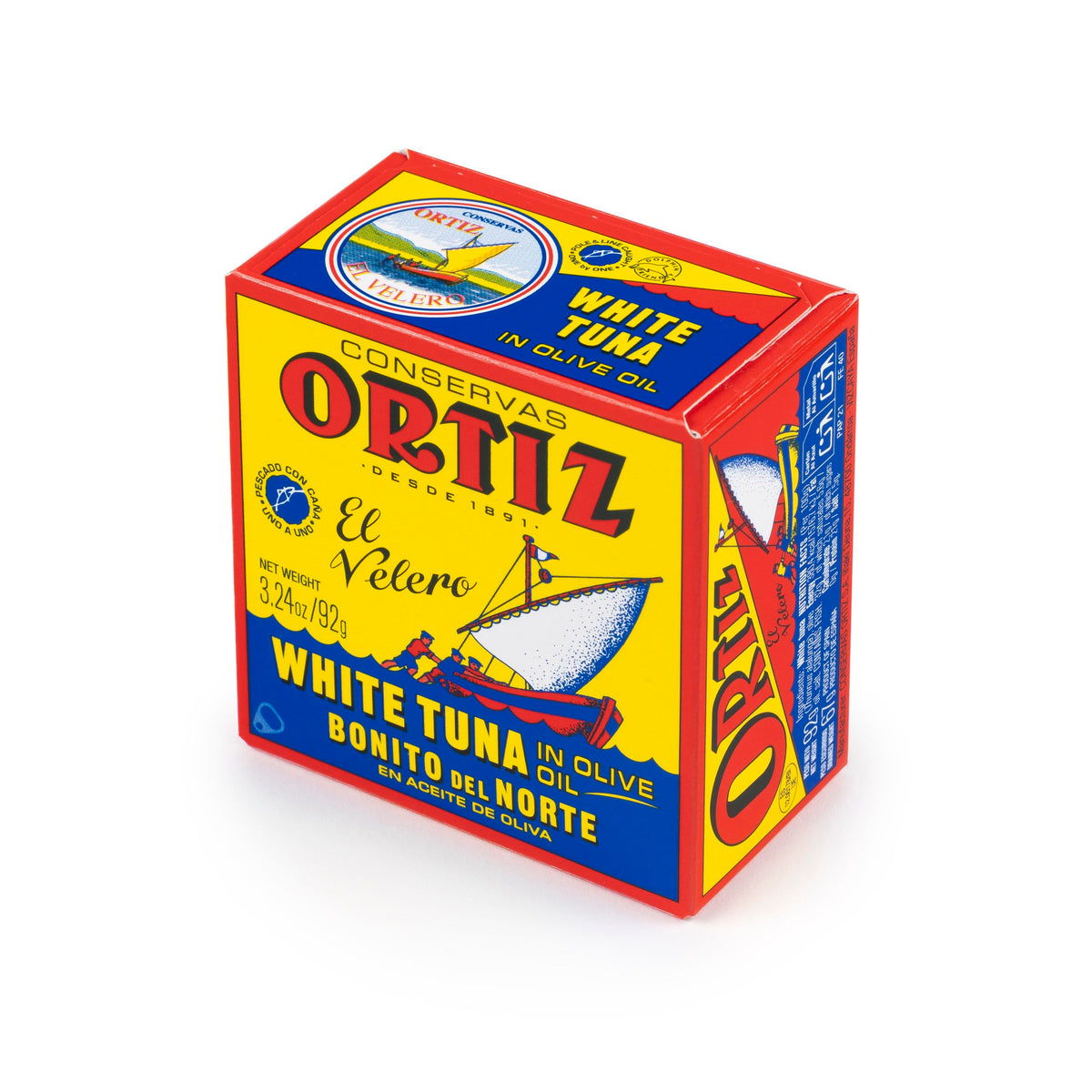 Ortiz White Tuna in Olive Oil — Fresh Spanish Bonito del Norte, 5-Pack 3.24oz