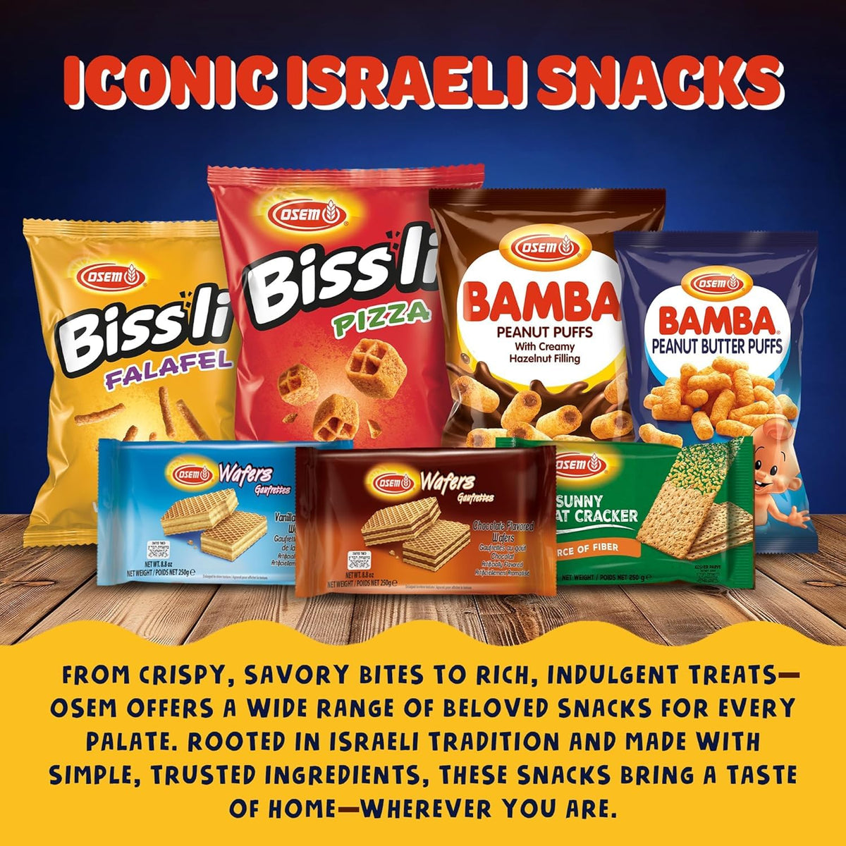 Osem Bamba Peanut Butter Puffs – Vegan, Kosher, 16-Pack (0.7oz)