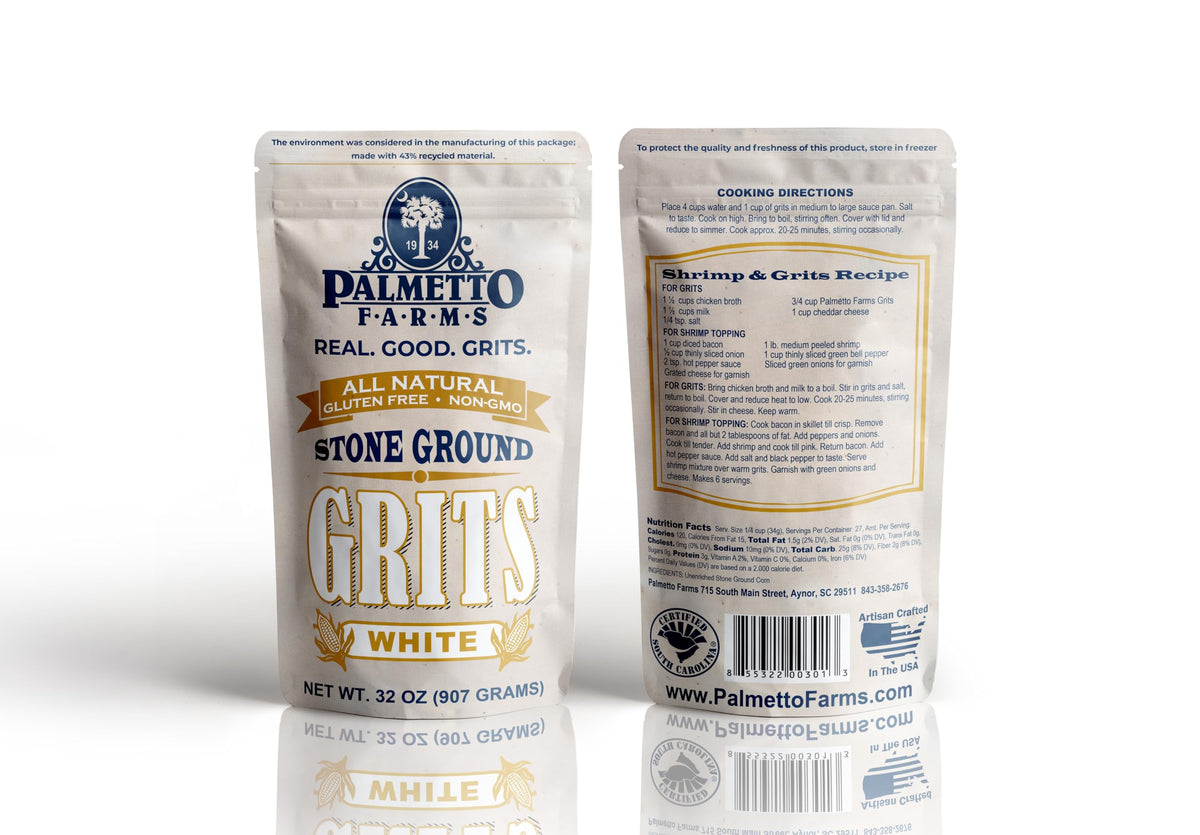 Palmetto Farms White Grits 3 Pack – Stone Ground, Non-GMO, Gluten Free