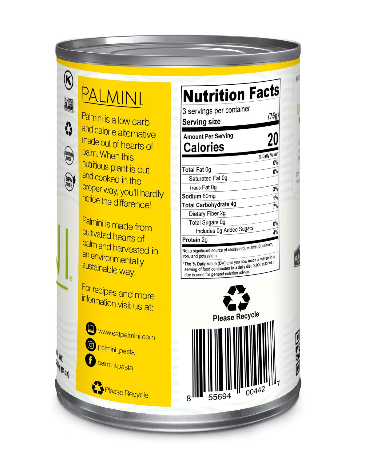 Palmini Angel Hair Pasta – Low-Carb Hearts of Palm Noodles | Keto, Gluten Free, Vegan | As seen on Shark Tank | 6-Pack (14 oz)