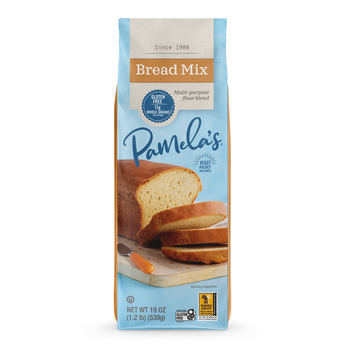 Pamela's Gluten Free Bread Mix – 19 oz (Pack of 6) | Dairy Free, Vegan, Kosher