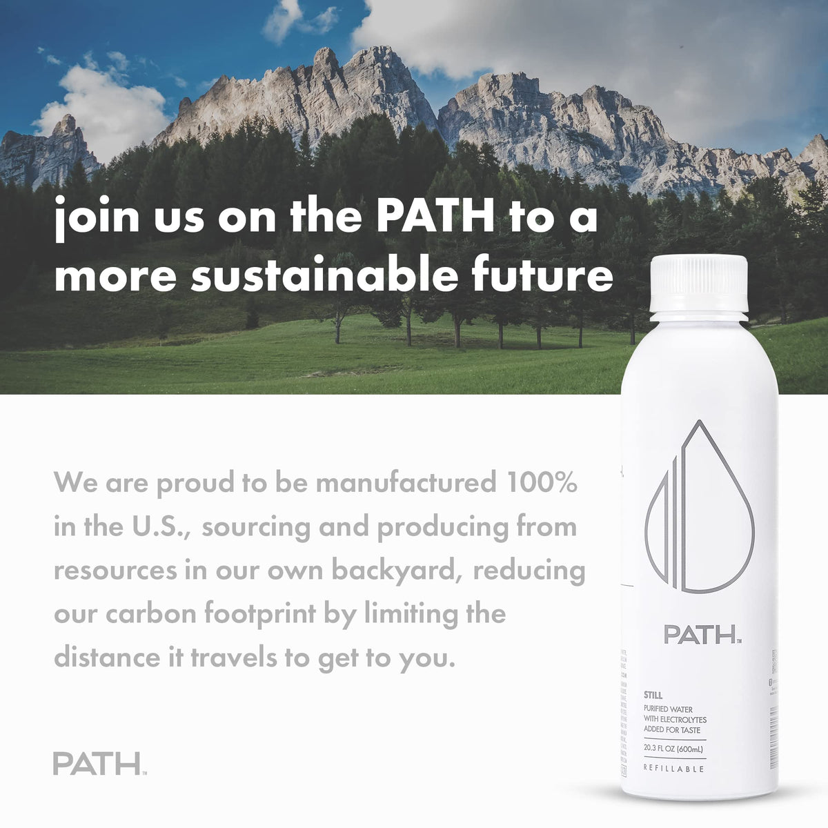 PATH Still Bottled Water by PATHWATER – Ultra-Purified, pH-Balanced in Aluminum, Pack of 12