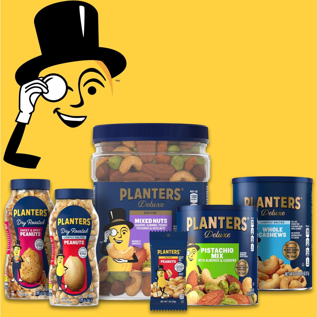 Planters Deluxe Honey Roasted Cashews – 12-Pack, 3oz Bags | Sweet & Salty, Plant-Based Protein Snack