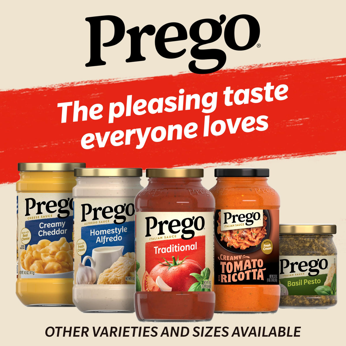 Prego Traditional Pasta Sauce, 24 oz Jar (Case of 12) – Gluten Free, Vegan, No MSG