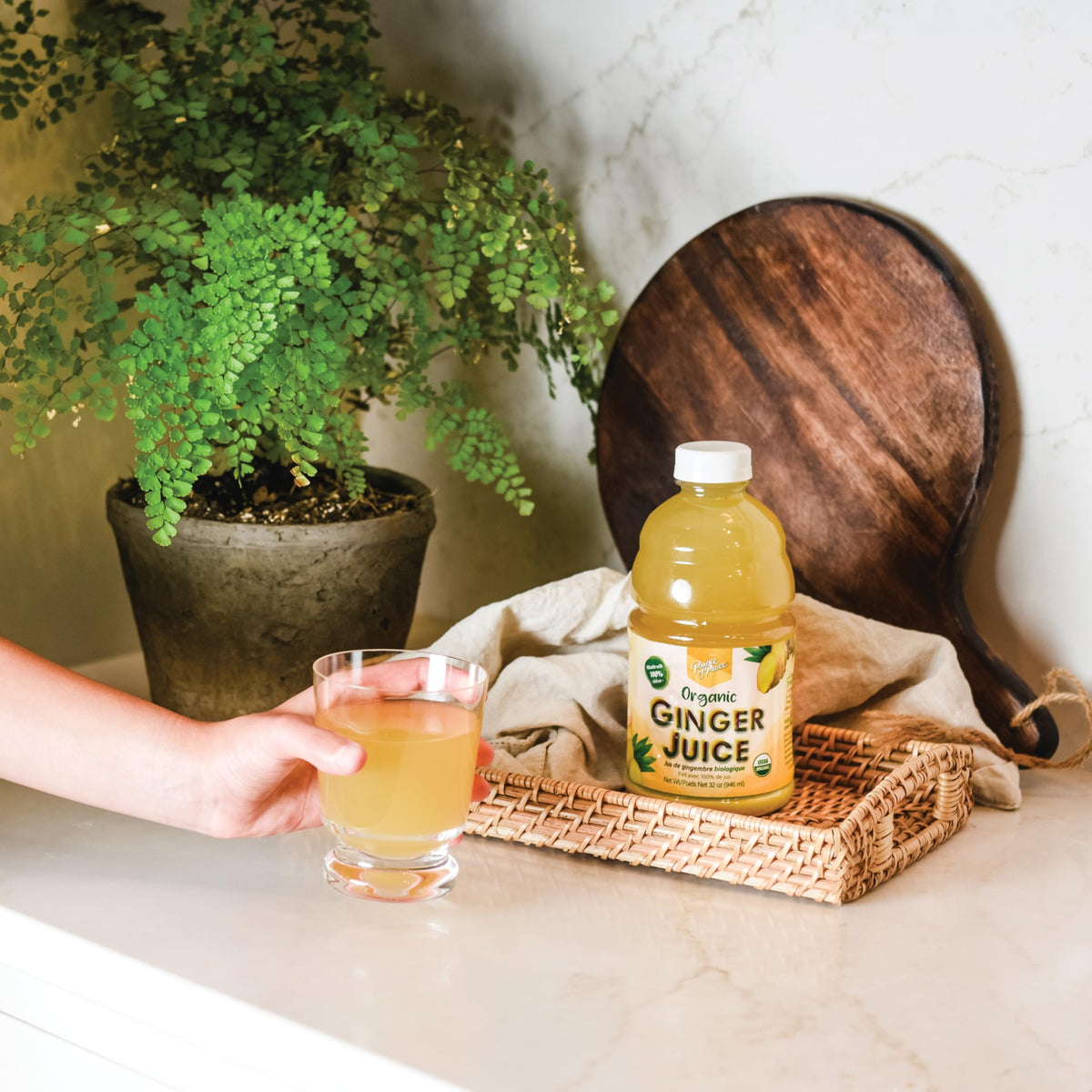 Prince Of Peace 99% Organic Ginger Juice – 32oz Bottles, Pack of 2, Non-Concentrate, Made in USA