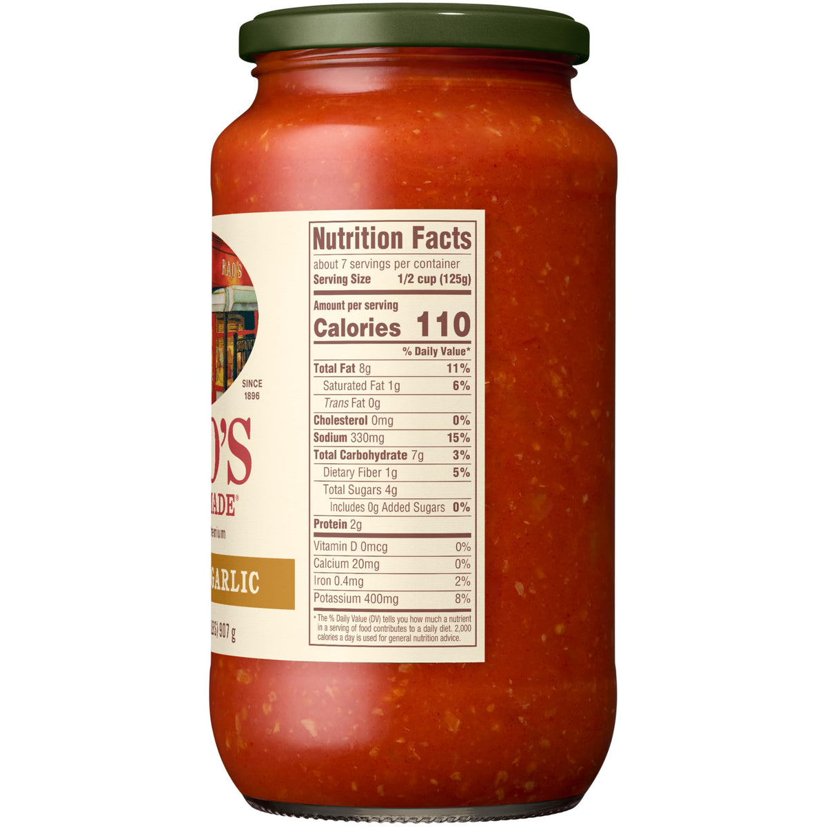 Raos Homemade Roasted Garlic Sauce with Italian Tomatoes — 32 oz (Pack of 6)