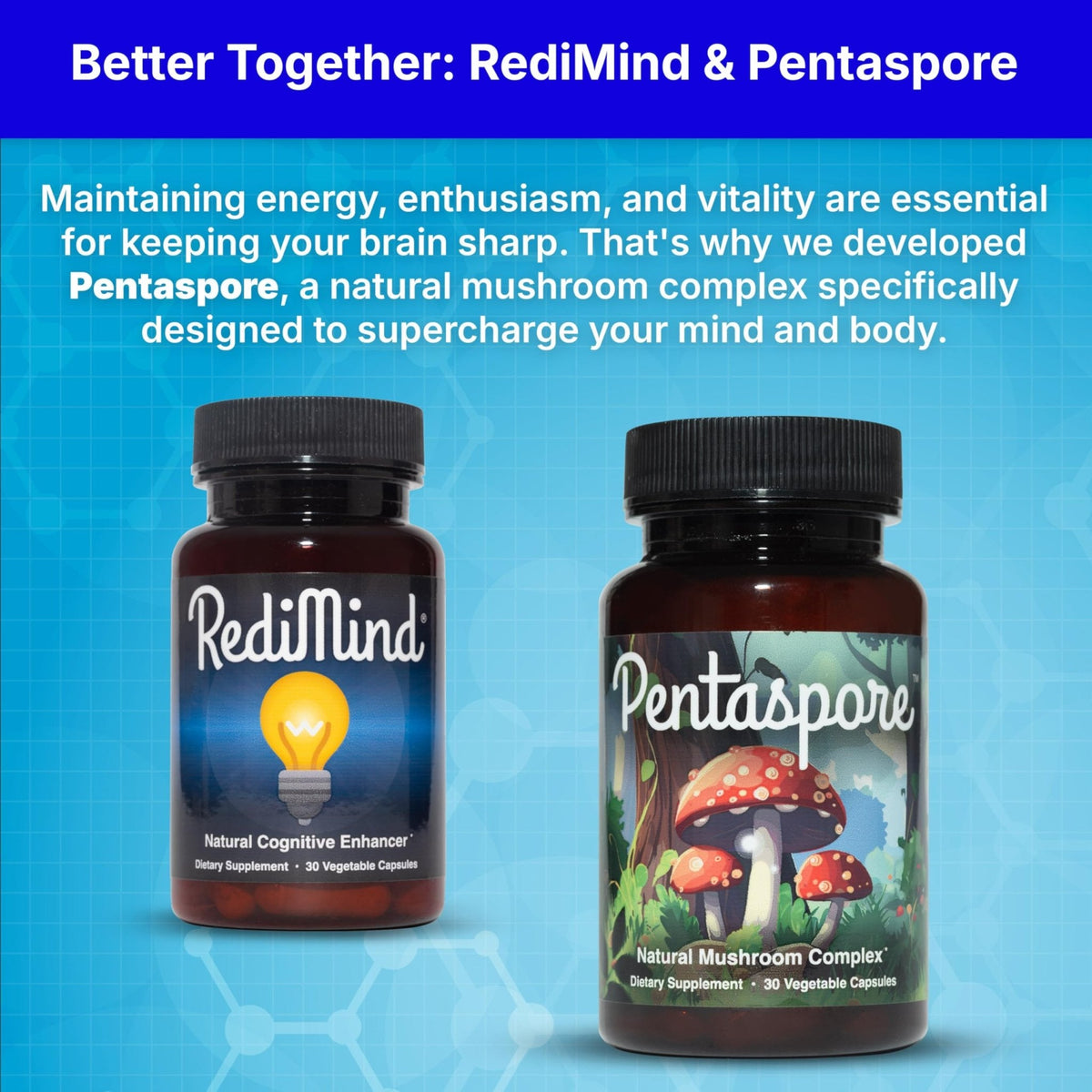 RediMind Natural Cognitive Support and Brain Supplement, Vegan, Gluten-Free