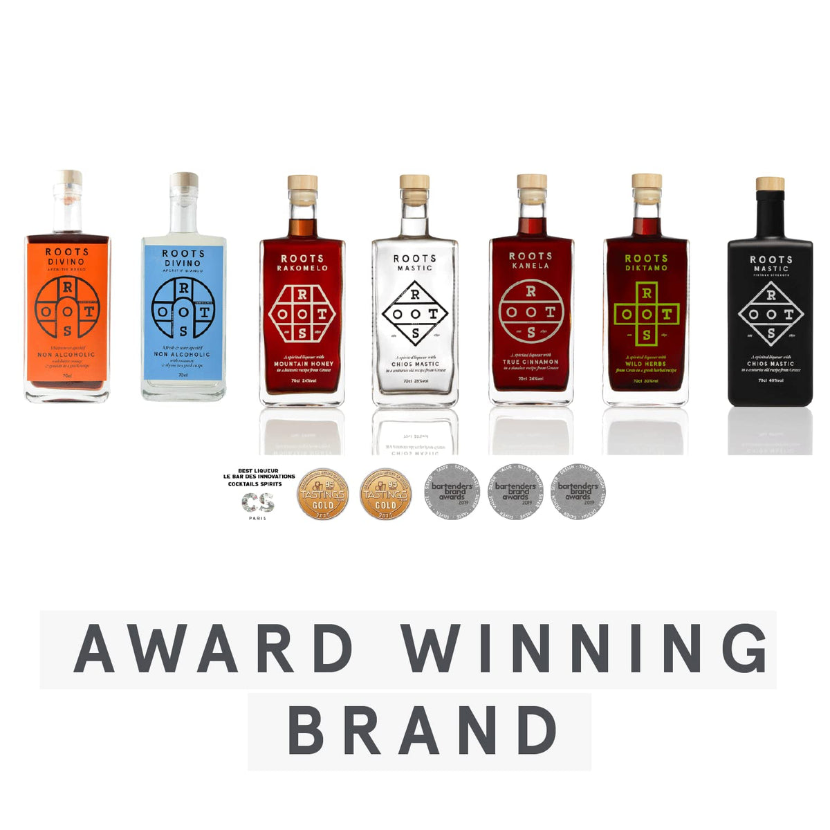 Roots Divino Rosso Non-Alcoholic Vermouth | Greek Handcrafted Zero-Proof Aperitif (700ml)