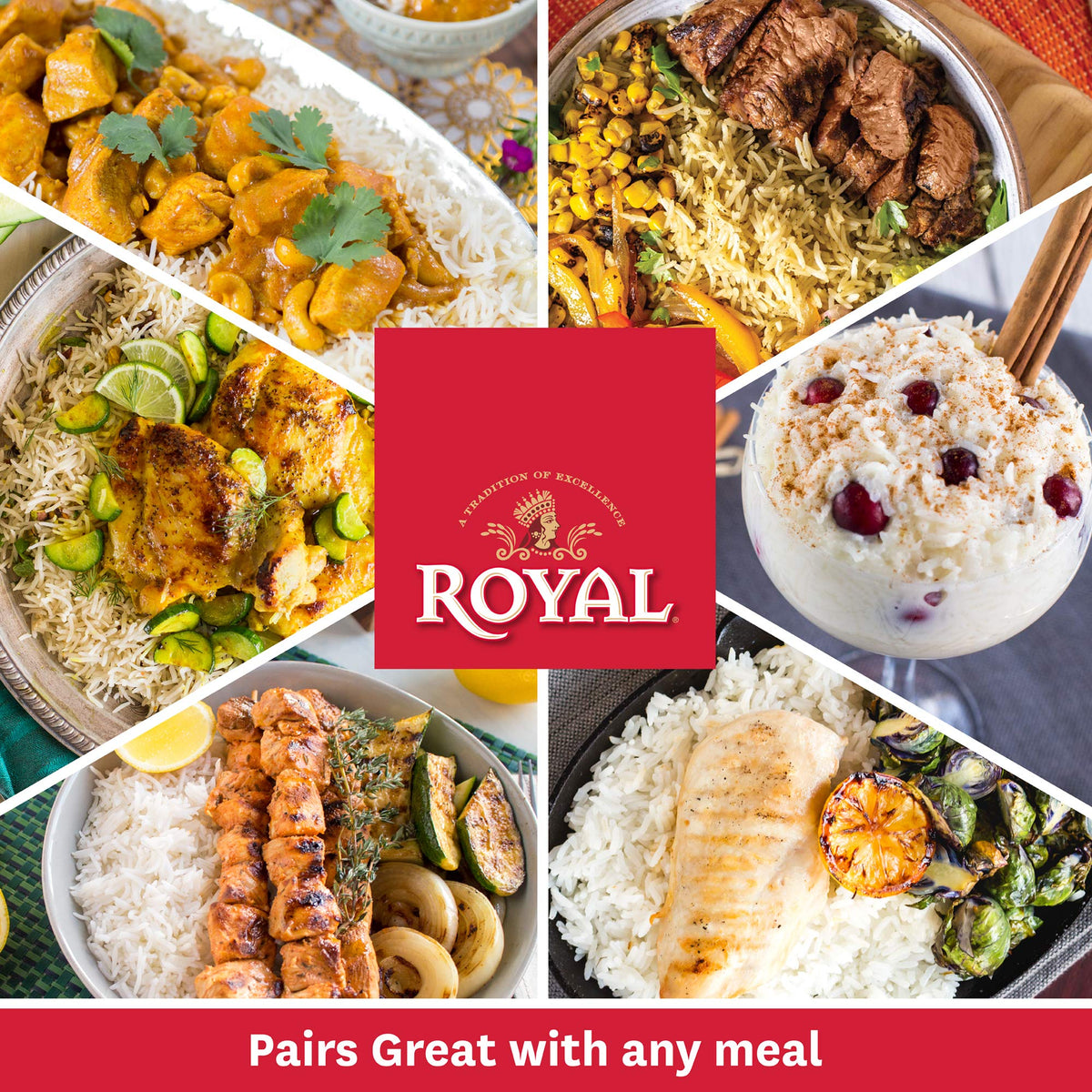 Royal Chef's Secret Basmati Rice - Premium Extra Long Grain White Rice (20 lb Bag)