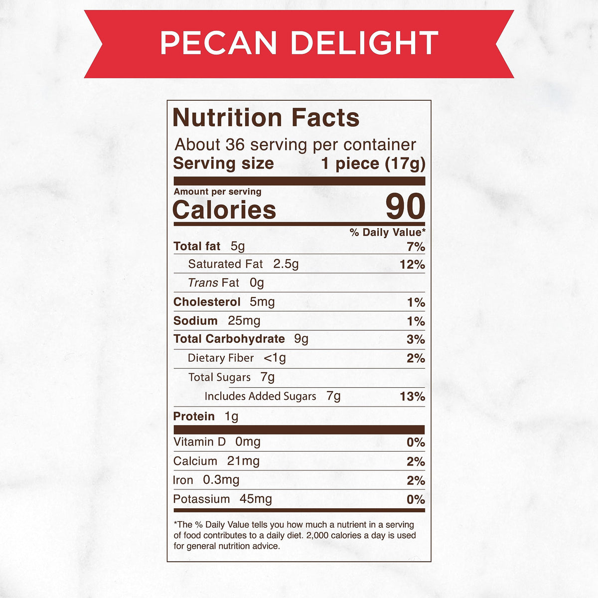 Russell Stover Milk Chocolate Pecan Delight — 0.6 oz, Pack of 36