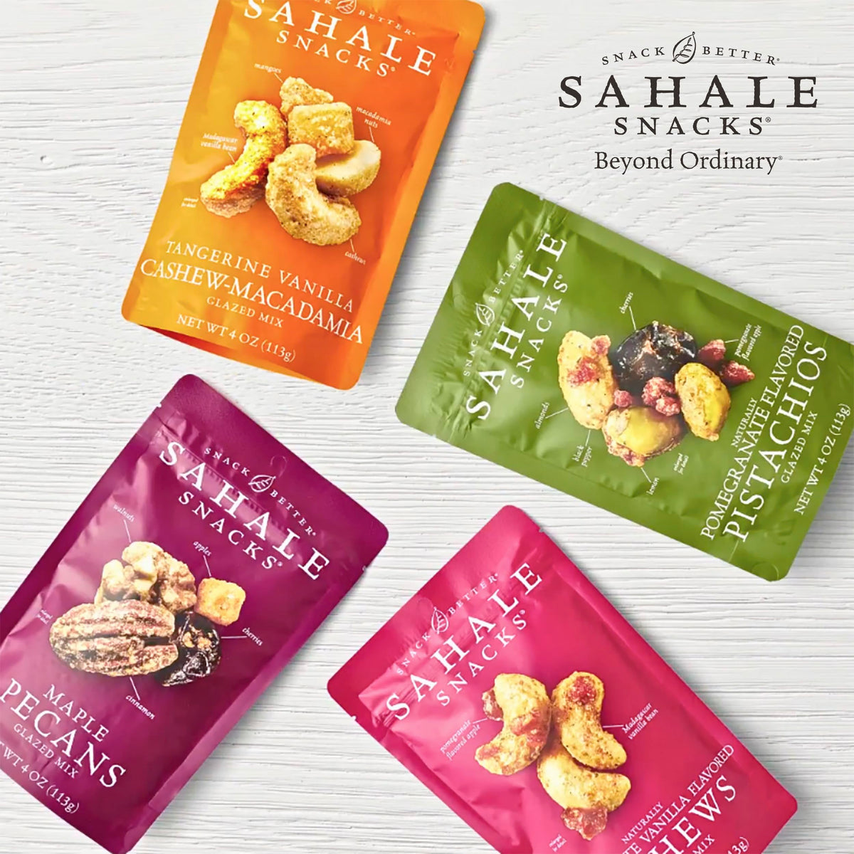 Sahale Snacks Pomegranate Flavored Pistachios Glazed Mix – 4 oz Pack of 6