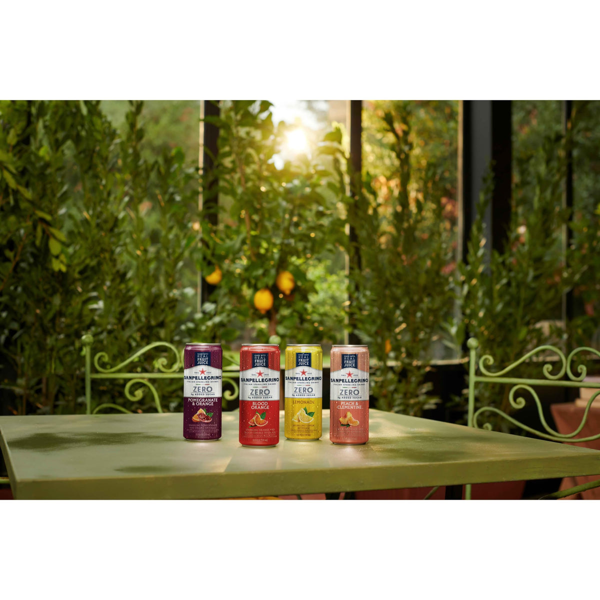 Sanpellegrino Zero Grams Added Sugar Pomegranate & Orange Sparkling Drink — 24 Pack (11.15 fl oz) | Low-Calorie Italian Sparkling Beverage