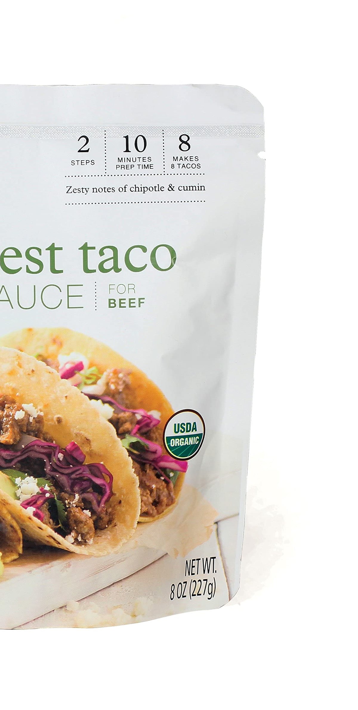 Simply Organic Southwest Taco Simmer Sauce – 8 oz Pouch (Pack of 6) | Bold Flavor for Beef, Pork or Chicken Tacos