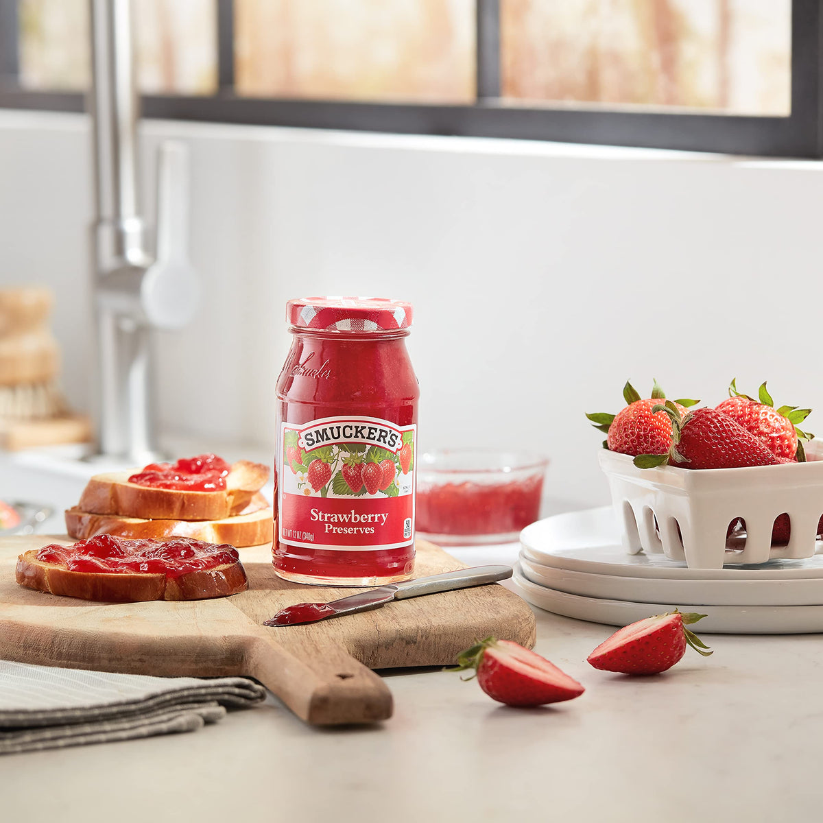 Smucker's Strawberry Preserves – 12 oz Six-Pack | Classic Fruit Spread