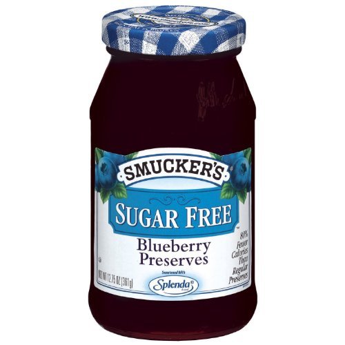Smucker's Sugar Free Blueberry Preserves 12.75oz Jar (Pack of 3)