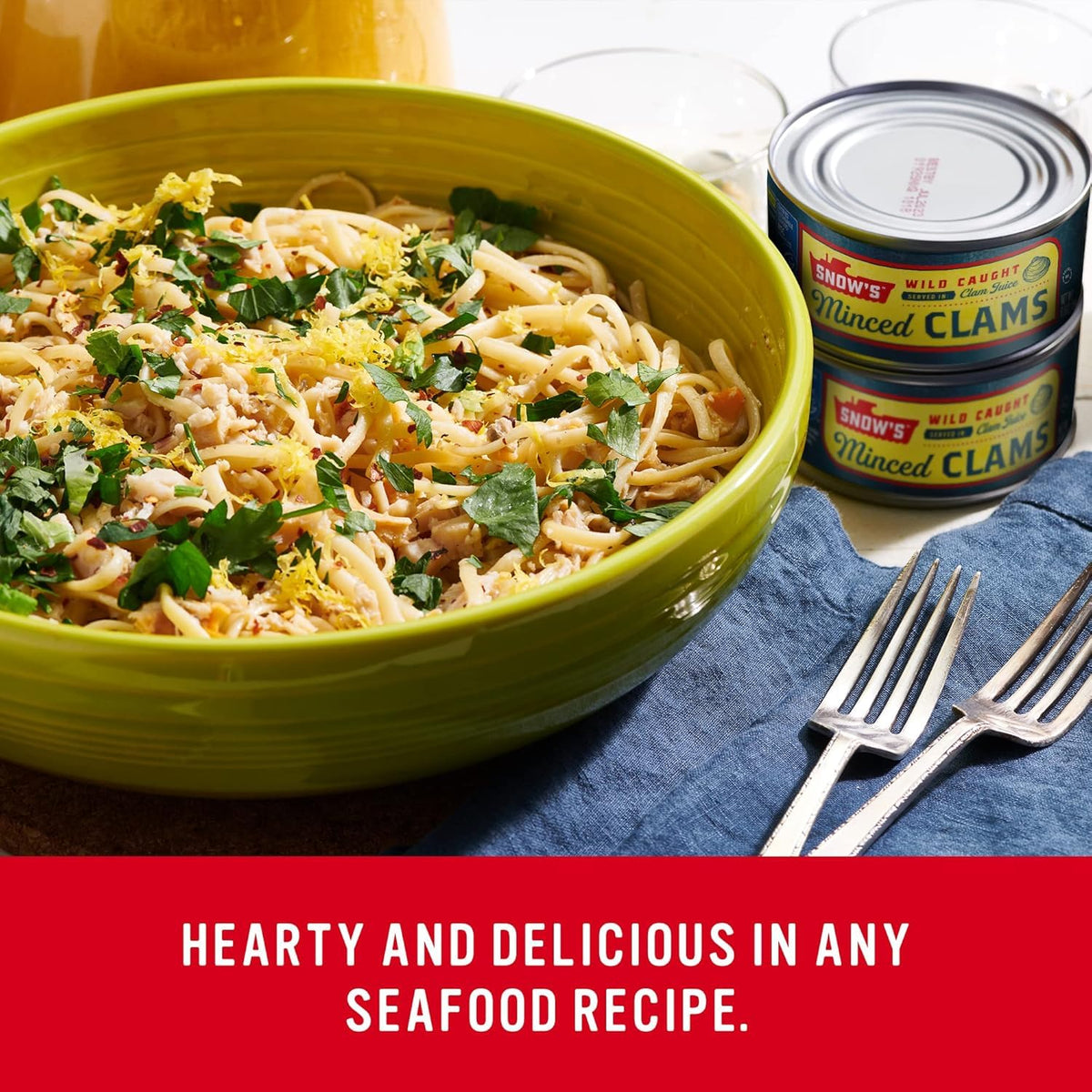 Snow's Wild Caught Minced Clams – 6.5 oz Can (Pack of 12) | 5g Protein, Gluten Free, Keto