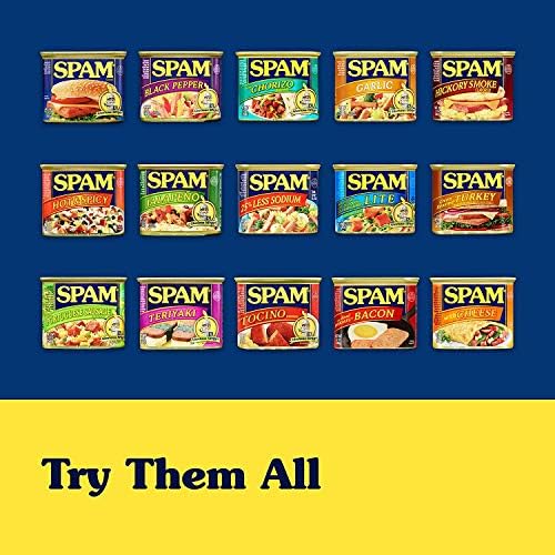 SPAM with Real Hormel Bacon — 7 g Protein per Serving, 12 oz (Pack of 12)