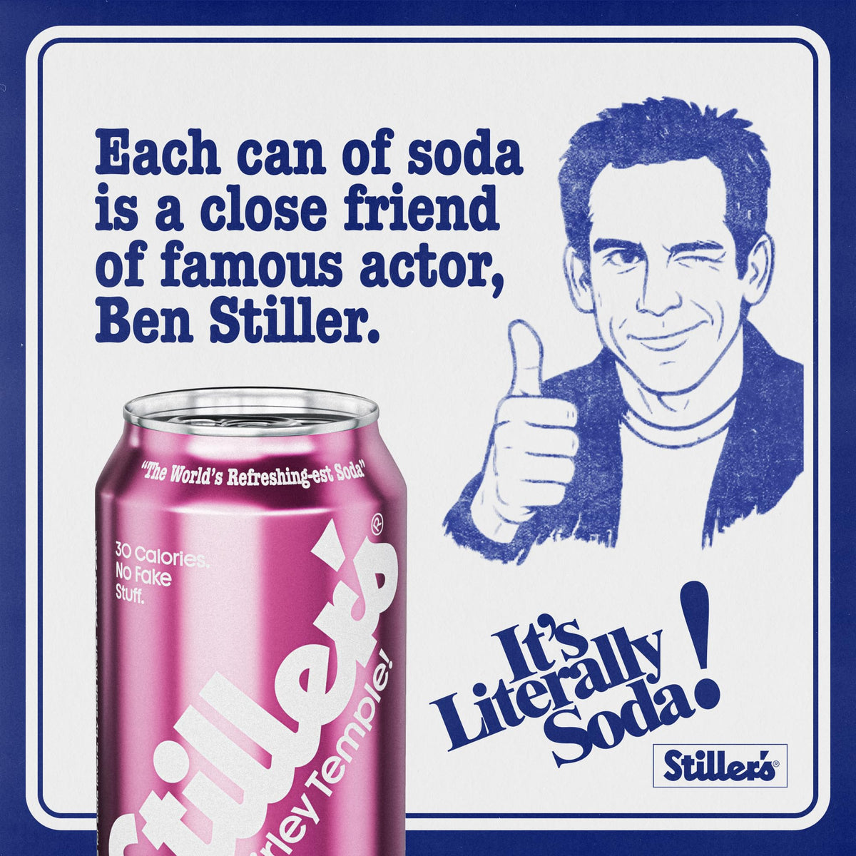 STILLER'S Natural Soda - Shirley Temple (12 Cans): 30 Cal, Real Cherry & Lime, Vitamin D/C/B12, Caffeine Free