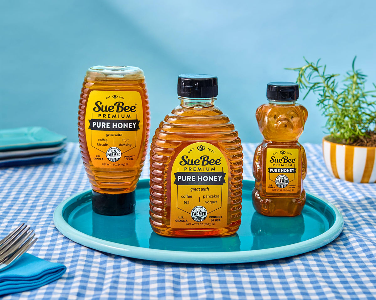 Sue Bee Pure Premium Honey — US Grade A, 40 oz, Pure All-Natural Honey