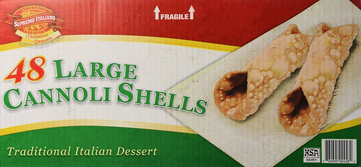 Supremo Italiano Cannoli Shells 48 Ct | Crisp, Authentic Italian Pastry Shells