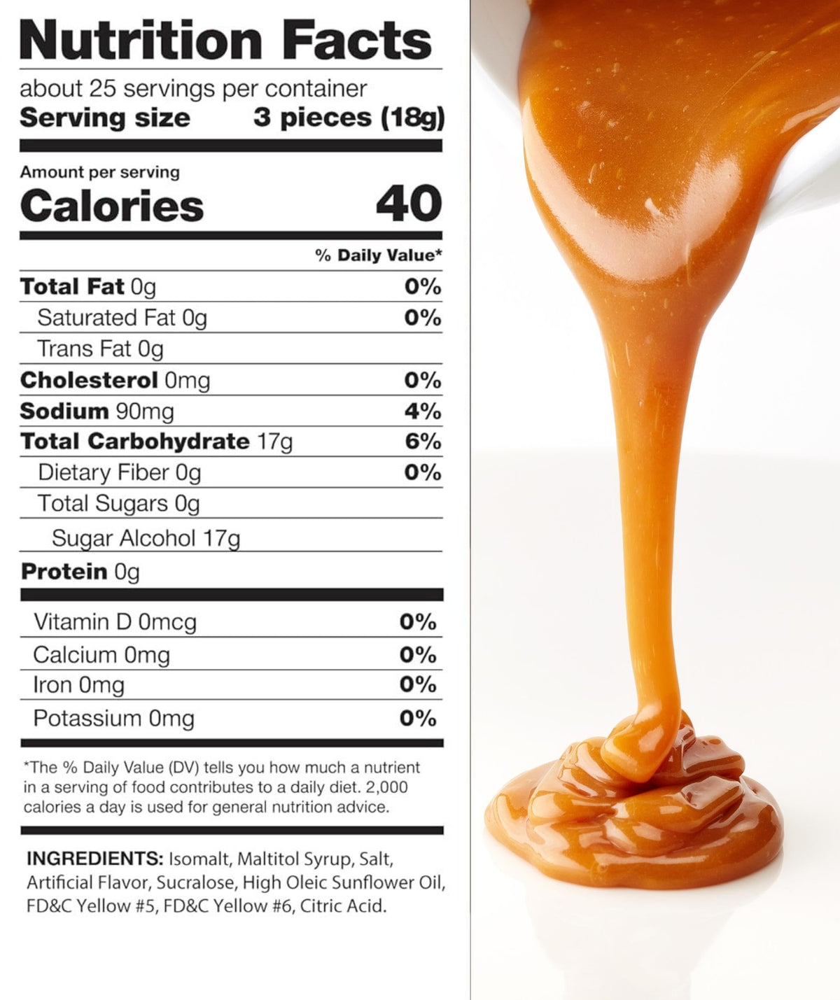 Sweetaholic Sugar Free Butterscotch — 6 lb Bulk Hard Candy (Individually Wrapped) | Zero Sugar