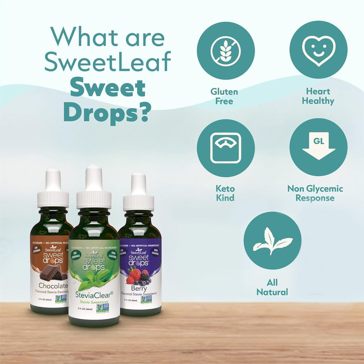 SweetLeaf Sweet Drops Vanilla Creme – Zero Calorie Stevia Liquid, Organic, Keto, Non-GMO (Pack of 3)