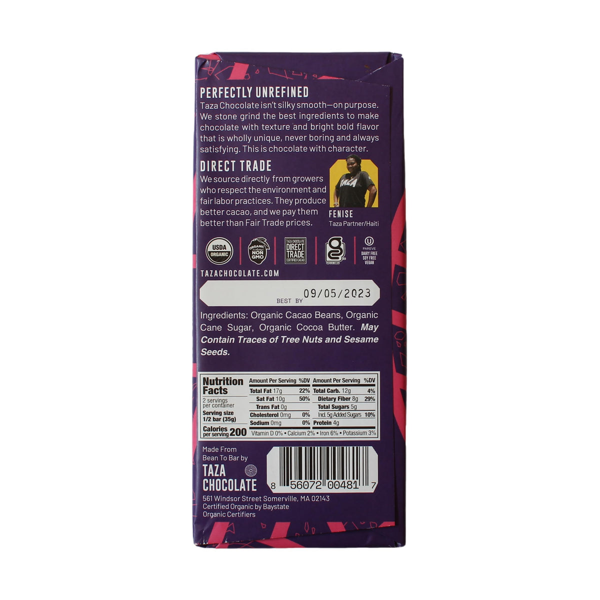 Taza Chocolate Organic Seriously Good Dark Chocolate Bar Variety Pack Bundle, 4 x 2.5 oz, Vegan