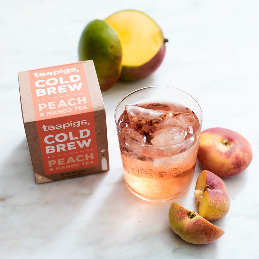Teapigs Peach & Mango Cold Brew with Whole Fruit – 6x10 Tea Bags