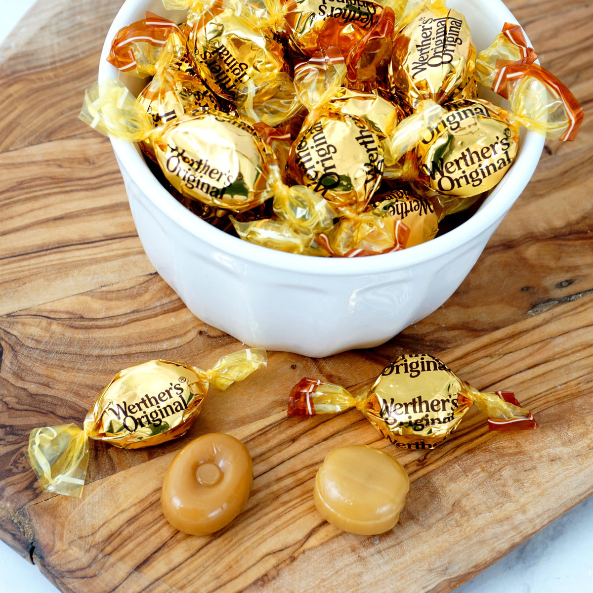 Werther's Original Creamy Caramel Filled Hard Candy Mix — 2 lb Bulk Bag | The Hampton Candy Company