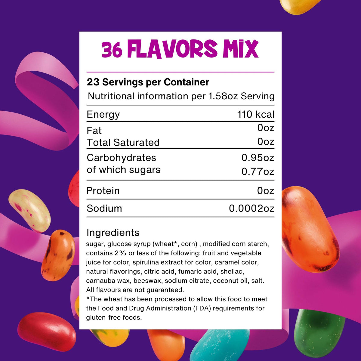 The Jelly Bean Planet: Gourmet Jelly Beans Bulk 25 Oz Jar – 36 Natural Flavors, Kosher, Gluten Free