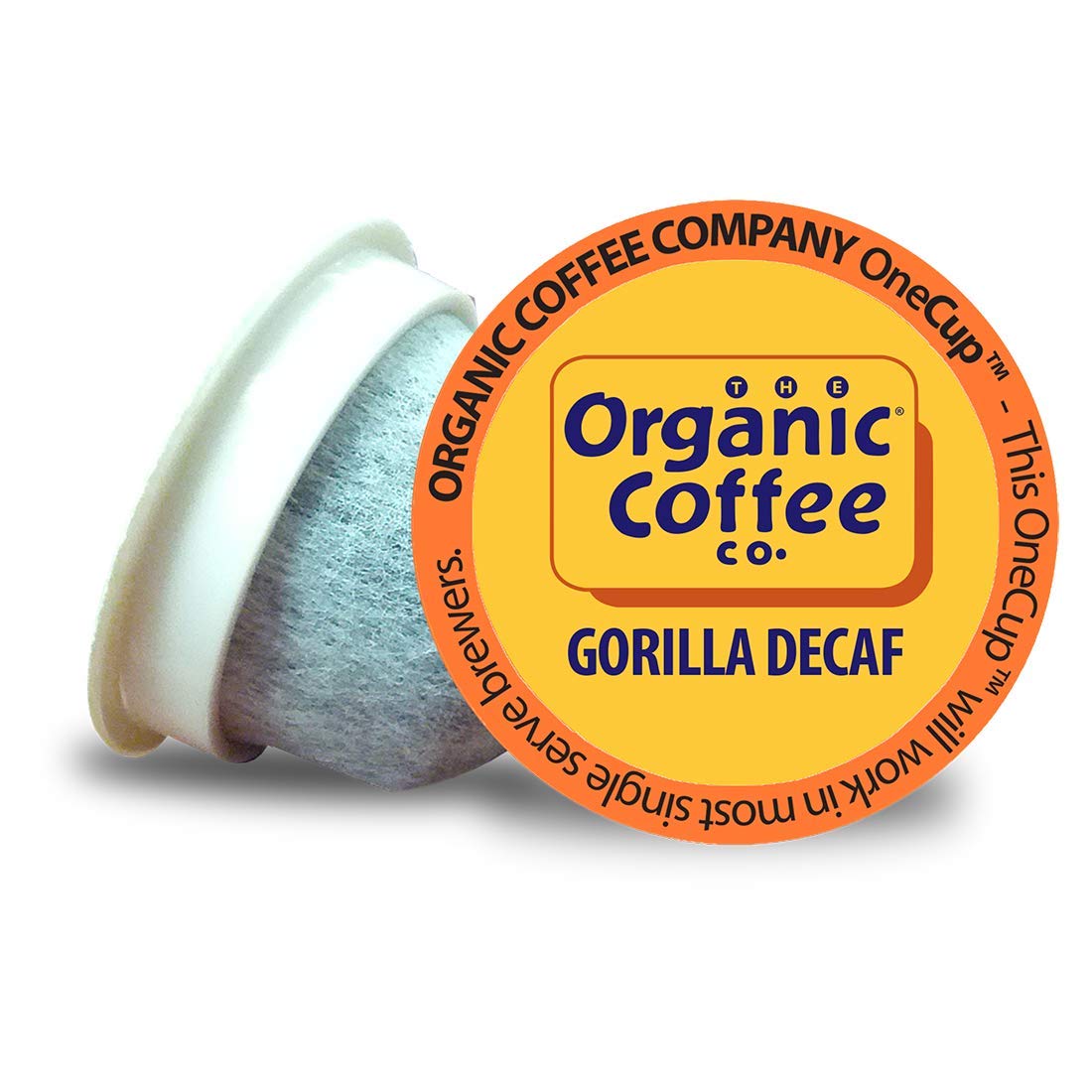 The Organic Coffee Co. Gorilla Decaf Pods – Compostable, K-Cup Compatible (36 Ct), Swiss Water Processed, USDA Organic