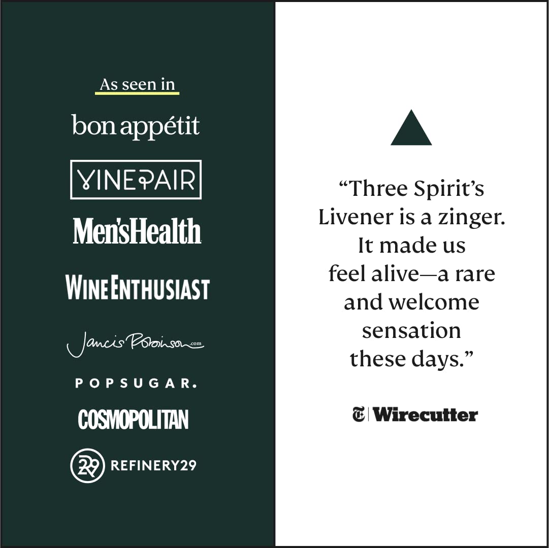 Three Spirit Livener – Non-Alcoholic Botanical Spirit, 50cl | Watermelon & Ginger Flavor