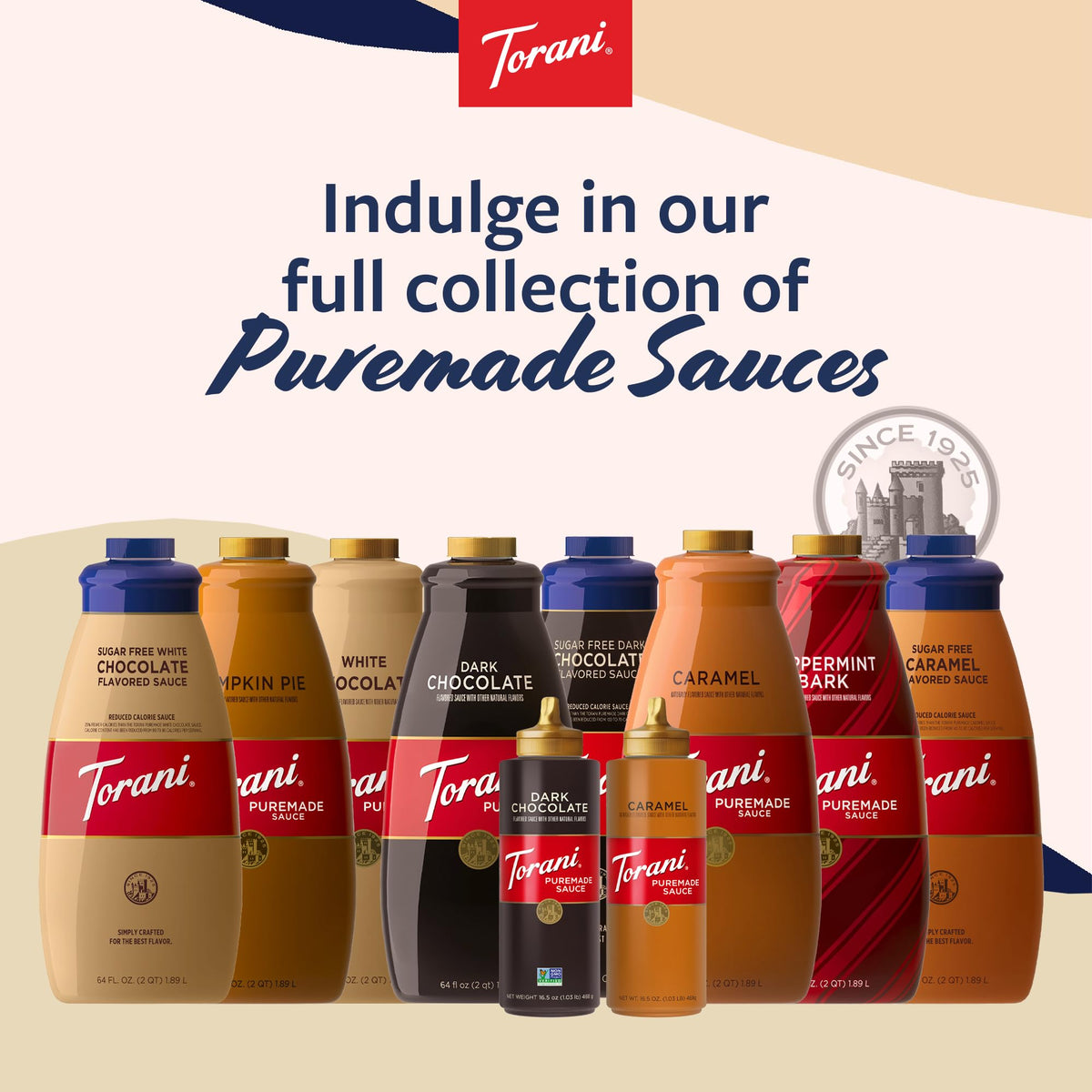 Torani Puremade Caramel Sauce – 64 oz with Pump for Coffee & Desserts