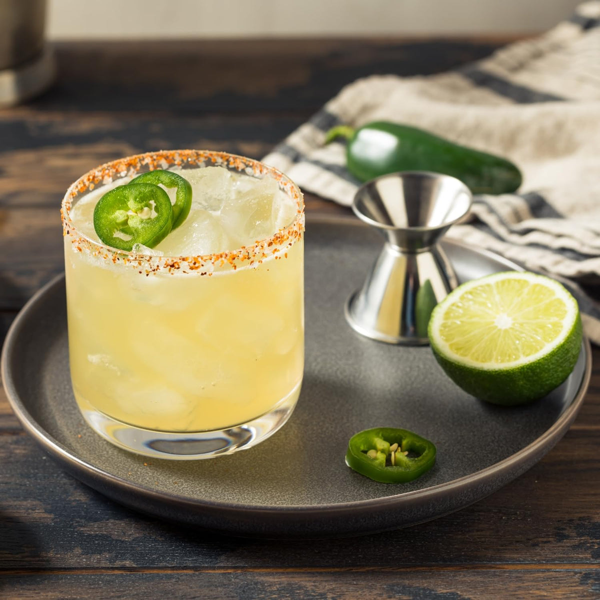 Tres Agaves Organic Spicy Jalapeño Margarita Mix – 90 Calories per Serving, Vegan & Gluten-Free – 750ml (2 Pack)