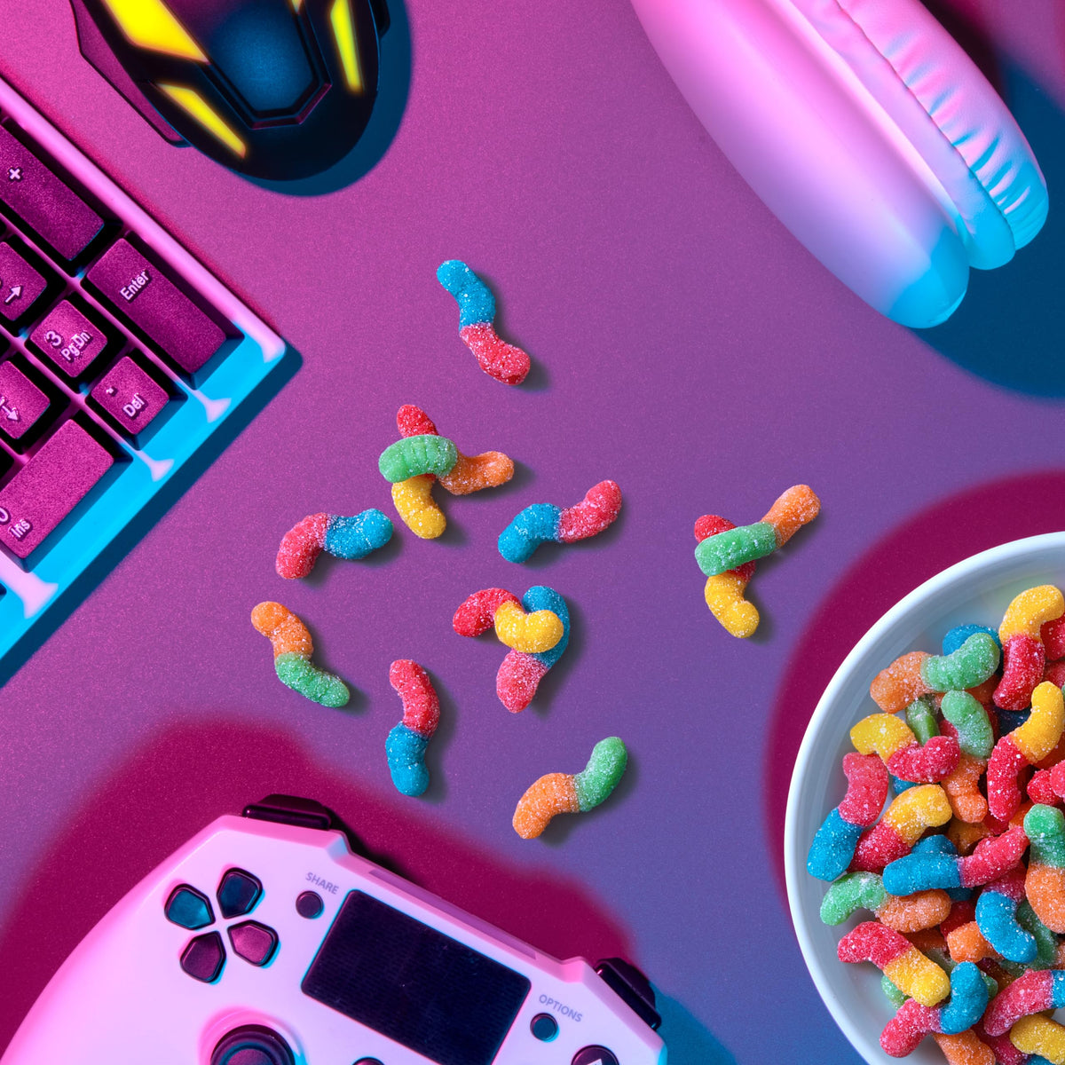 Trolli Mini Sour Brite Crawlers – Bold Flavors, Soft Chewy Gummy Worms