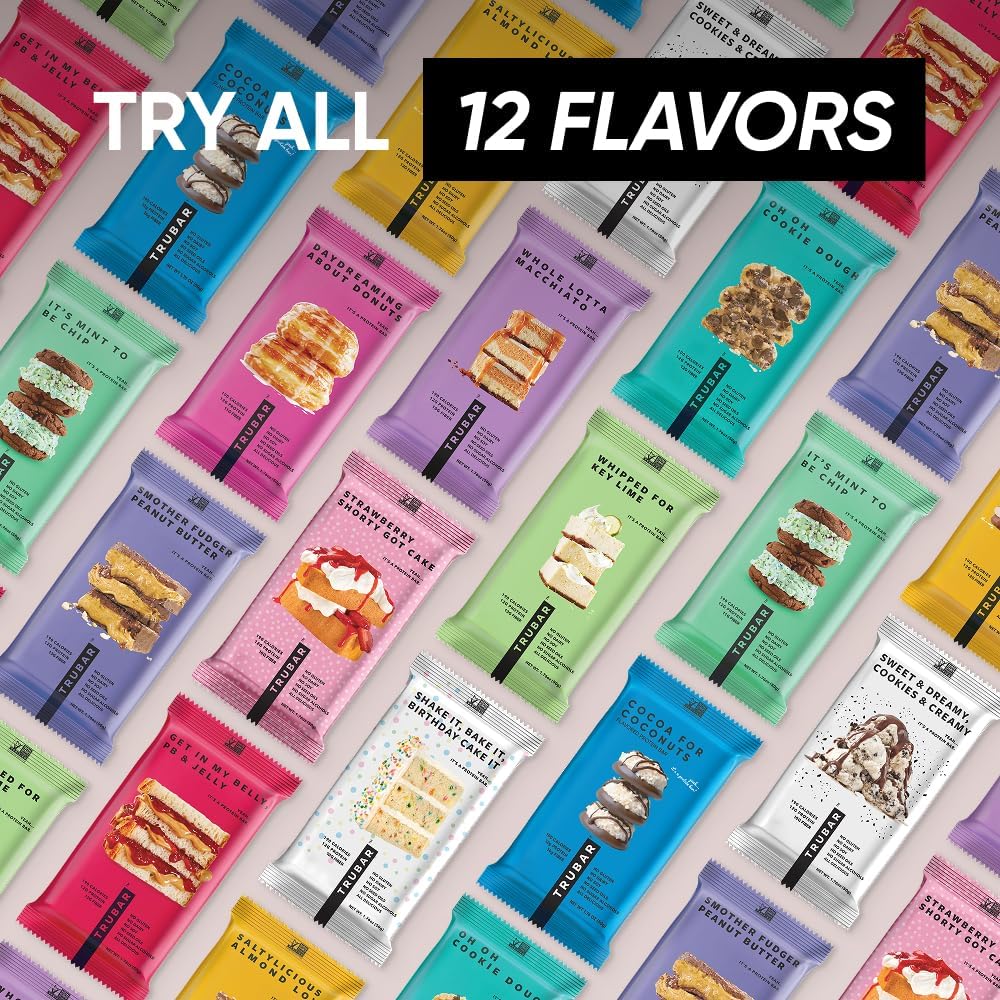 TRUBAR Vegan Protein Bar – Sweet & Dreamy Cookies and Creamy | Gluten Free, Dairy Free, 12g Protein