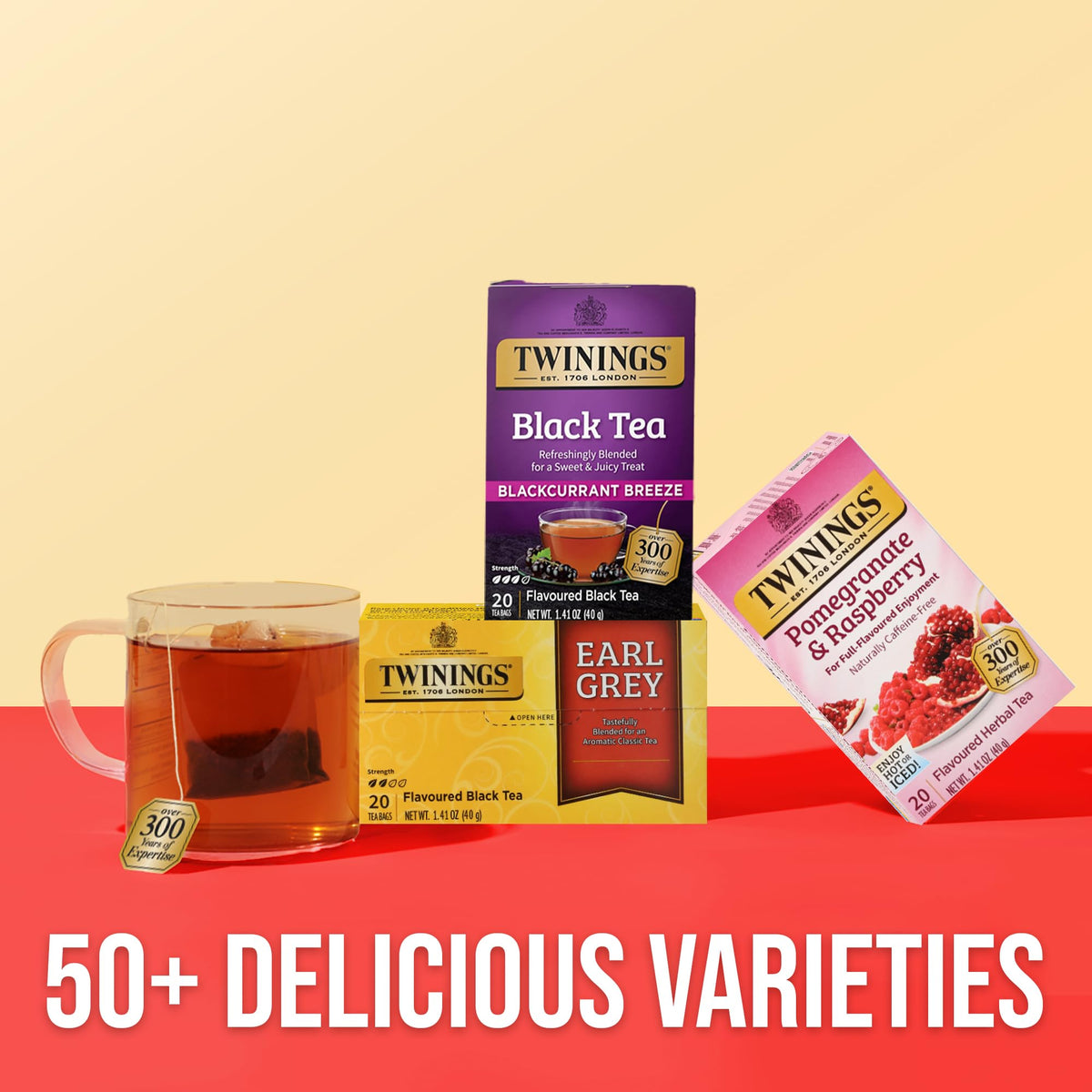 Twinings Blackcurrant Breeze Black Tea Bags – 120 Count (Pack of 6), Caffeinated